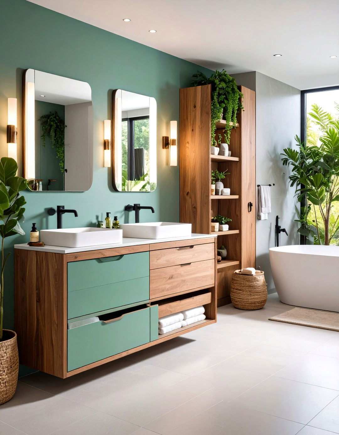 Smart Storage Integration - 24 Small Master Bathroom Ideas