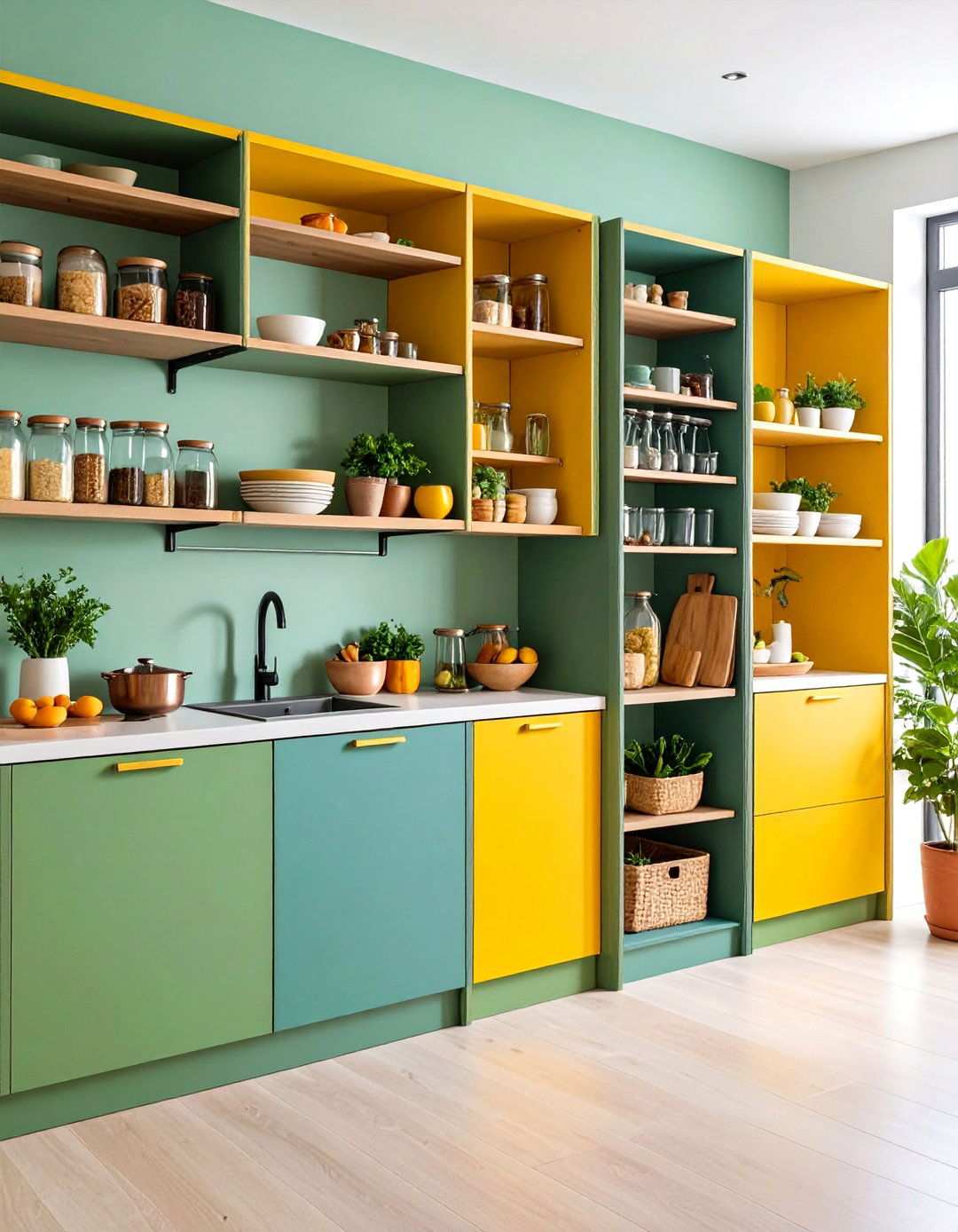 Smart Storage with Adjustable Modular Shelving - 24 Open Pantry Ideas