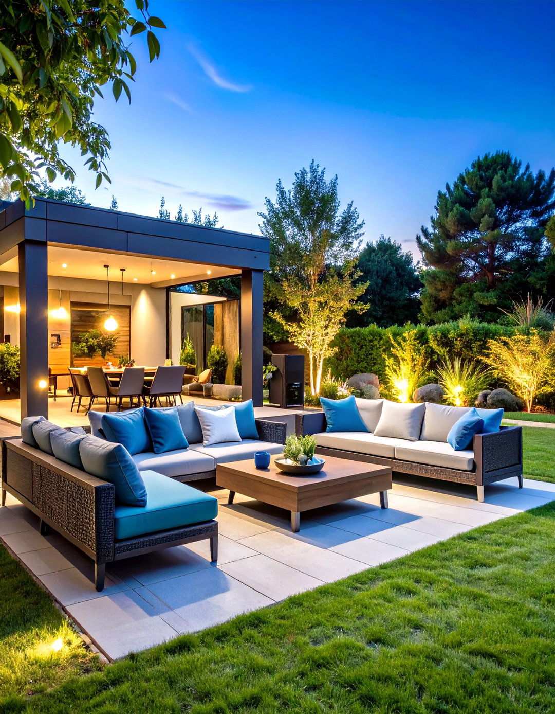 Smart Technology Entertainment Hub - 24 Modern Backyard Ideas