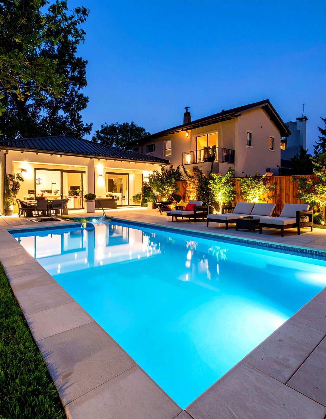 Smart Technology Integration - 24 Rectangle Pool With Hot Tub