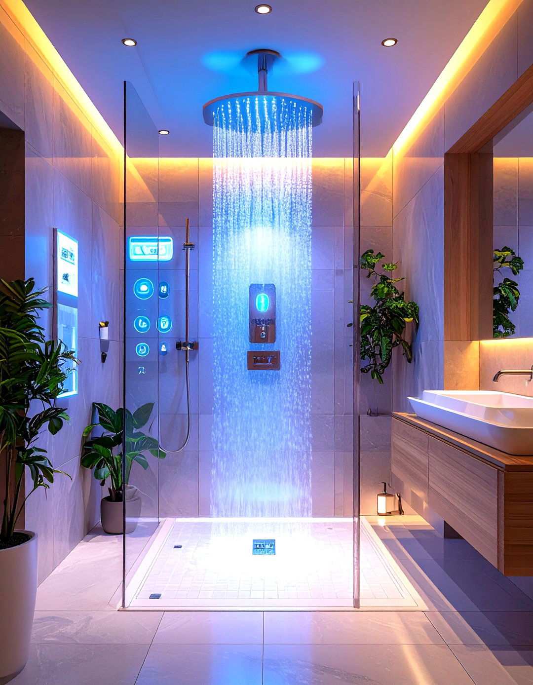 Smart Technology Integration - 24 Small Shower Ideas