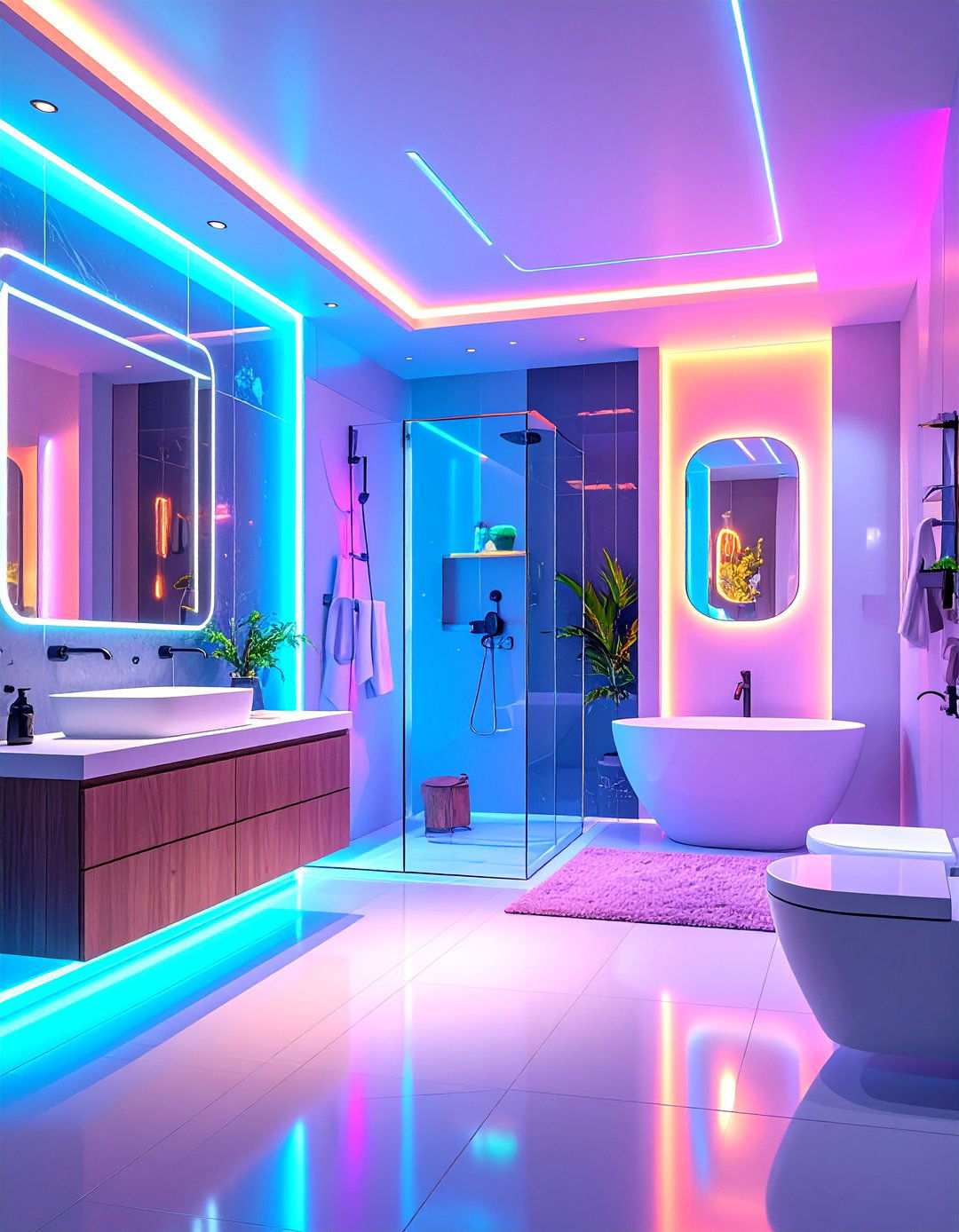 Smart Technology Integration Bathroom - 24 Masculine Bathroom Ideas