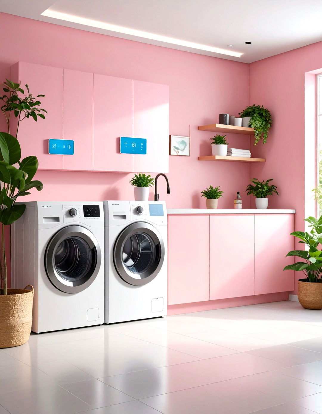 Smart Technology Integration Hub - 24 Modern Laundry Room Ideas