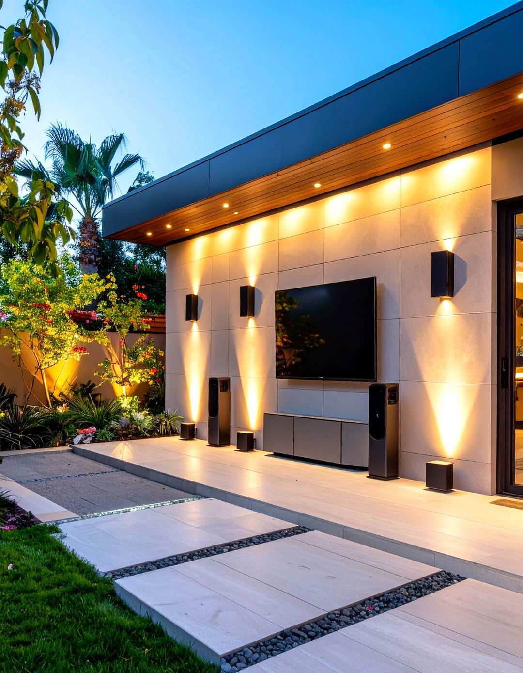 Smart Technology Integration Walls - 24 Patio Wall Ideas
