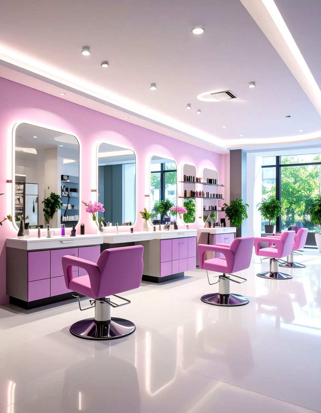 Smart Technology Integration Zones - 24 Salon Interior Design Ideas