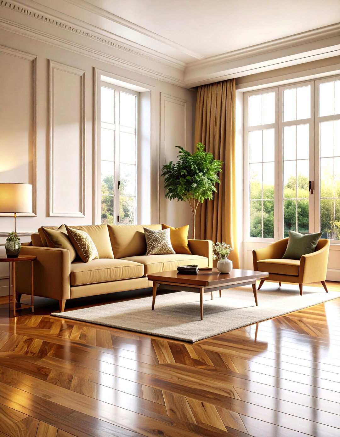 Smooth Satin Finish Sophistication - 24 Wood Floor Ideas