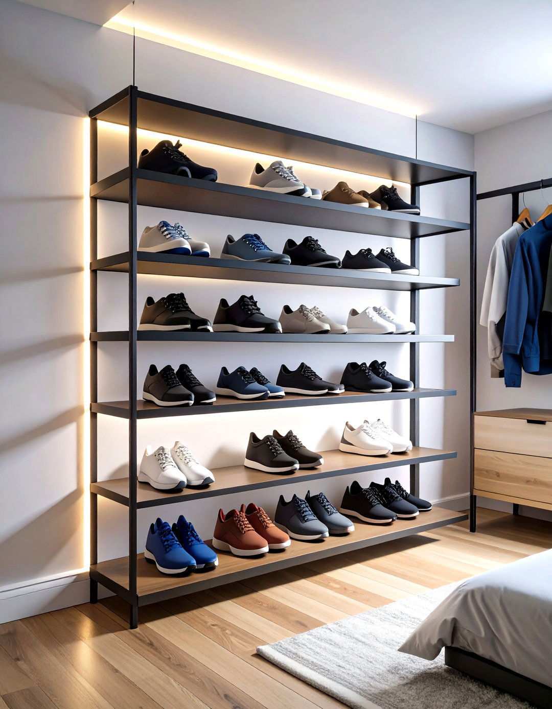 Sneaker Display Wall Setup - 24 Hypebeast Room Decor Ideas