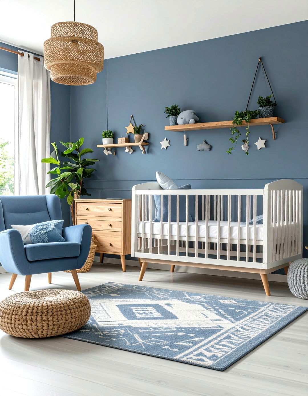 Soft Blue Gray Nursery - 24 Neutral Nursery Ideas
