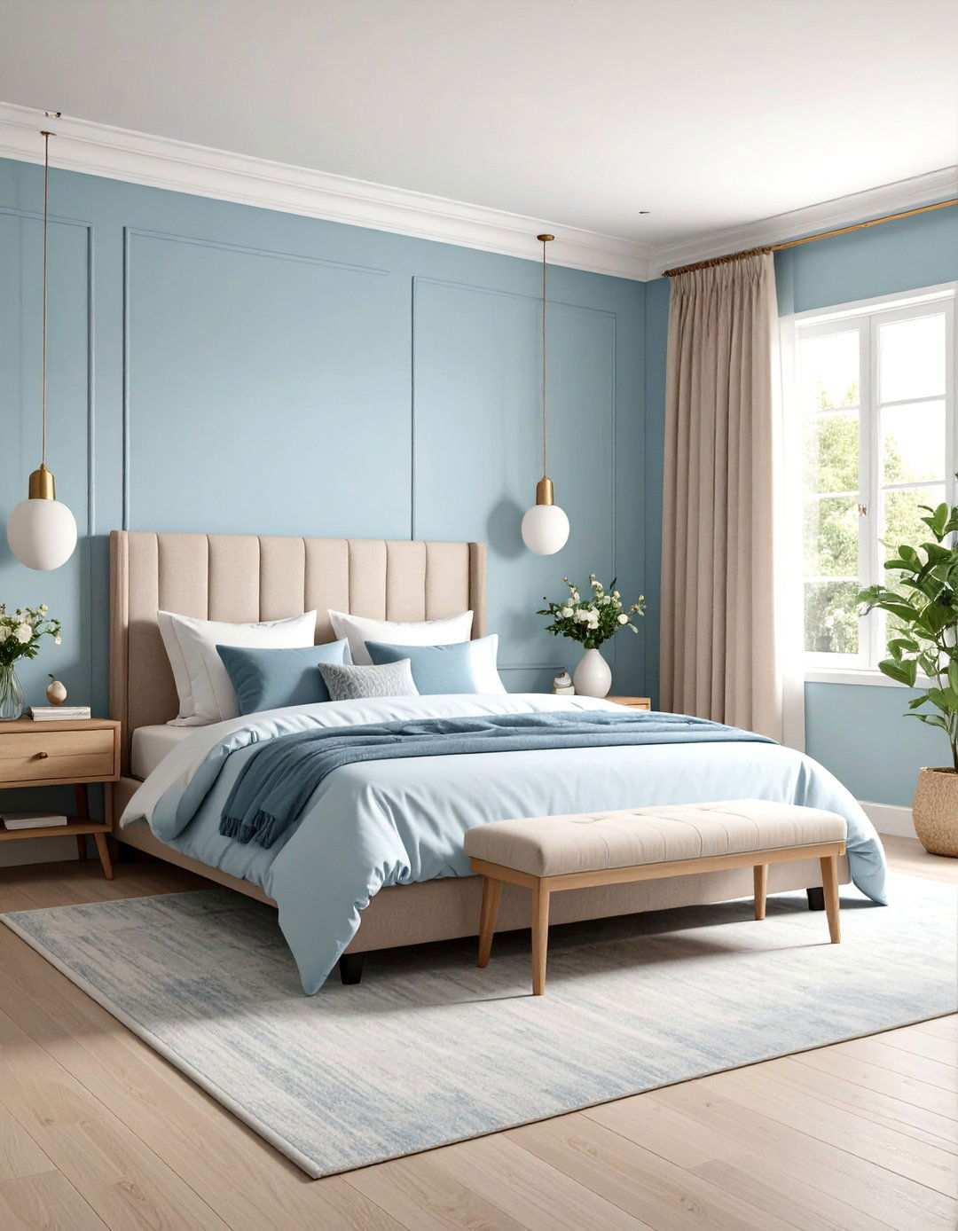 Soft Blue Serene Sanctuary - 24 Relaxing Bedroom Ideas