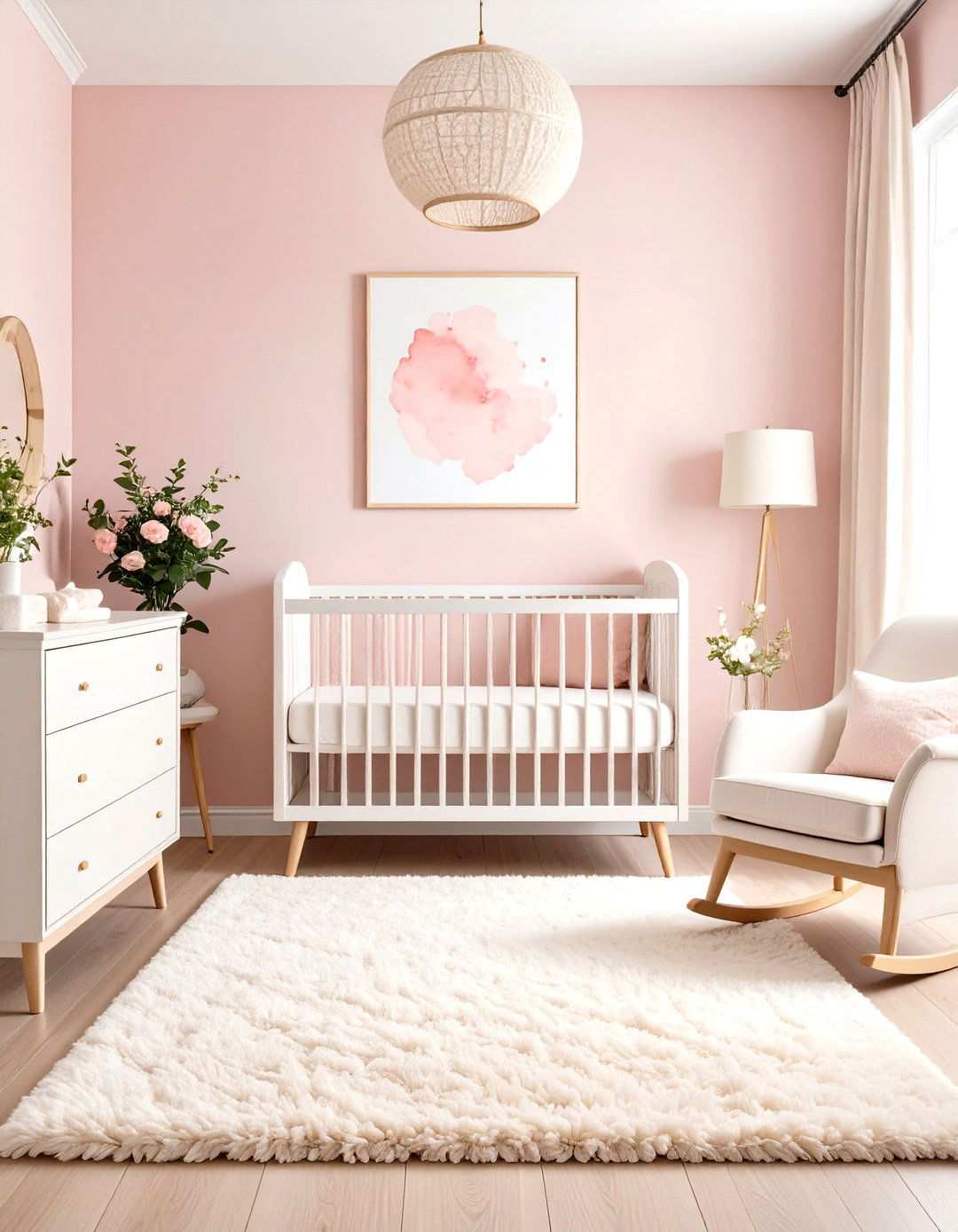 Soft Blush Minimalist Nursery Retreat - 24 Pink Nursery Ideas