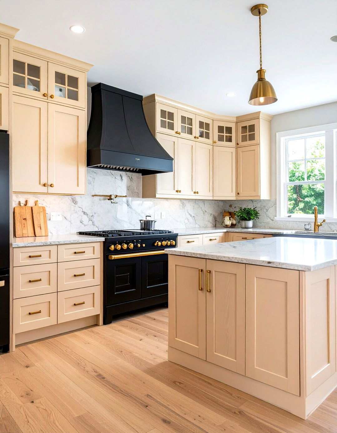 Soft Cream Cabinets with Black Appliances - 24 What Color Cabinets Go With Black Appliances