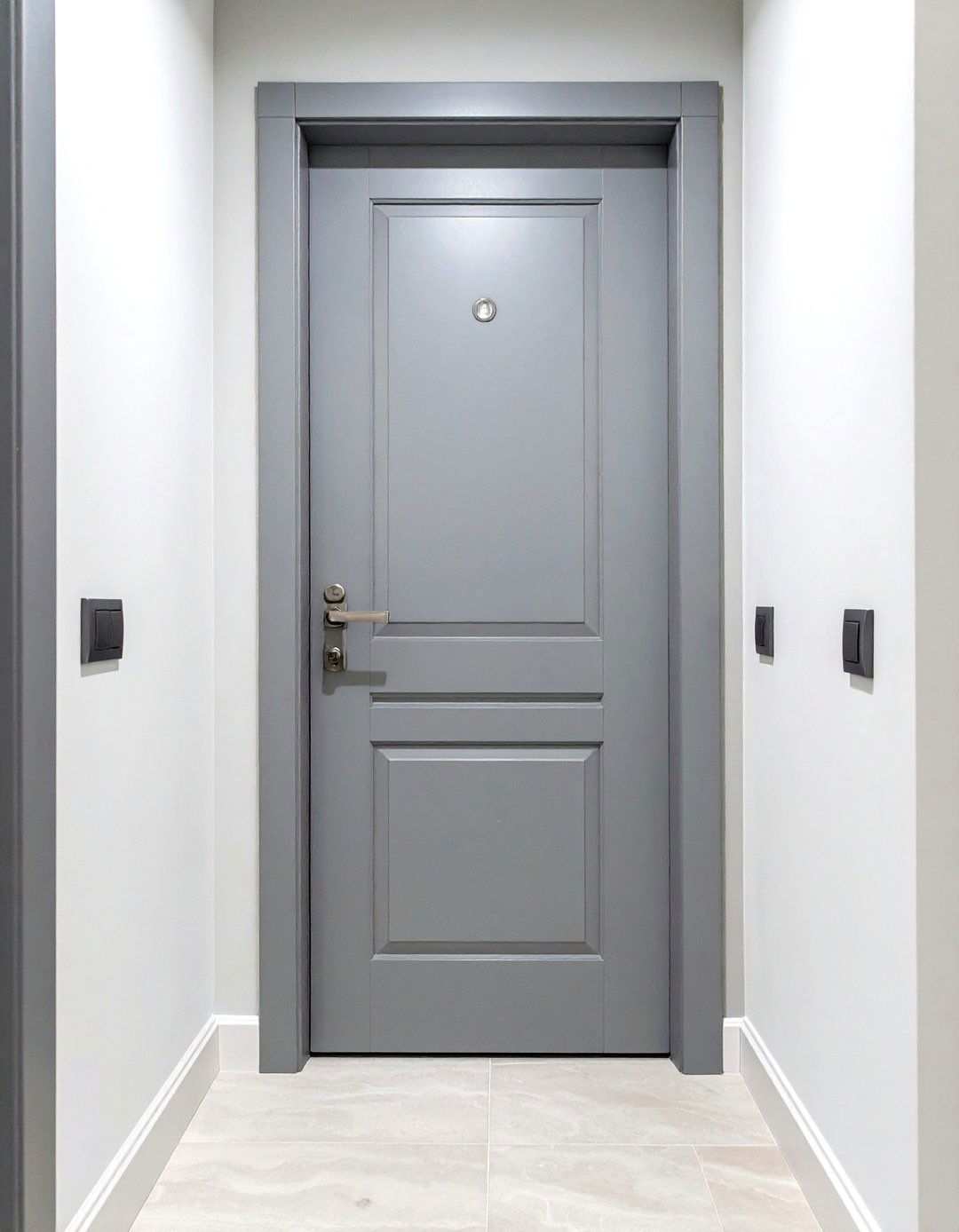 Soft Gray Harmony - 24 Interior Door Color Ideas