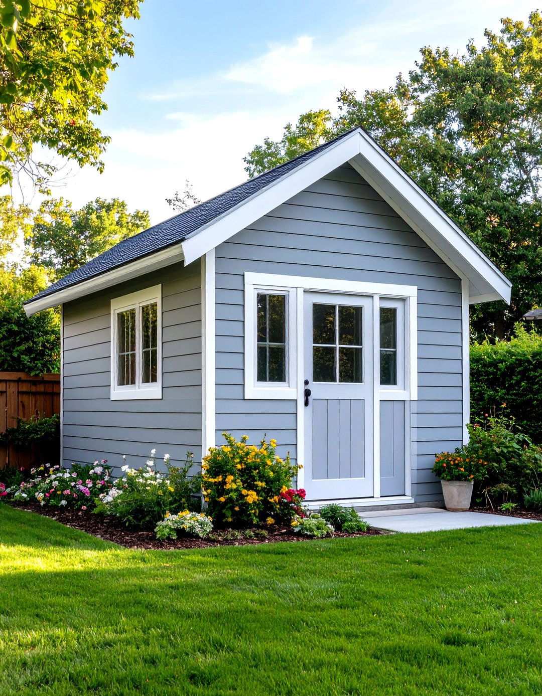 Soft Gray Minimalist - 24 Shed Color Ideas