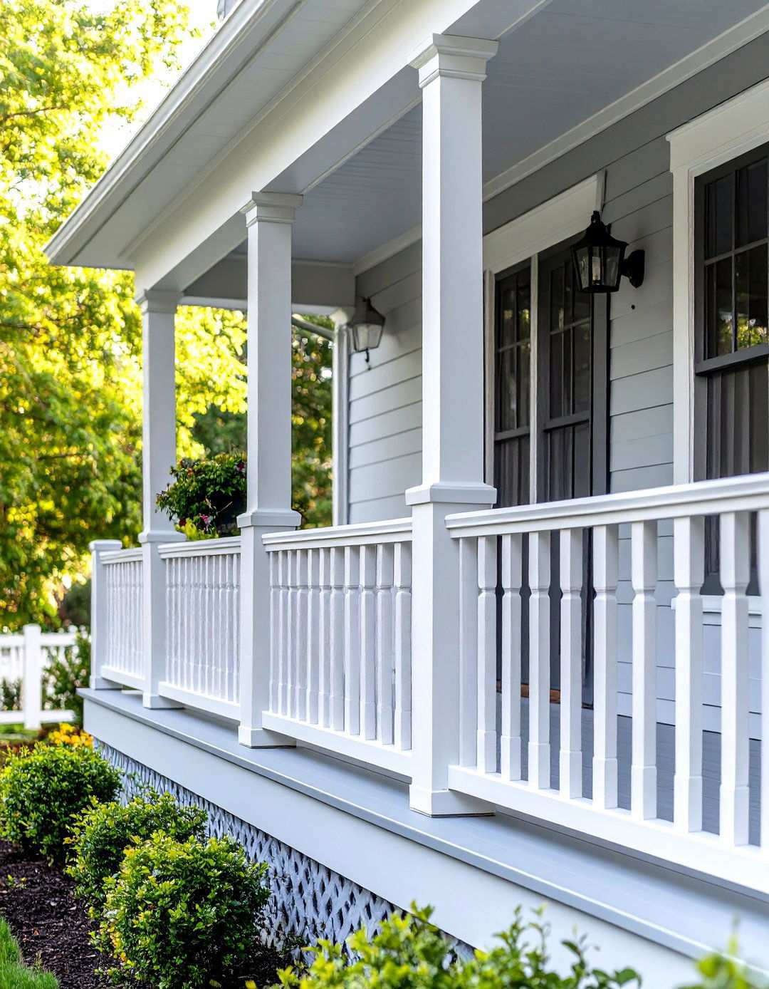 Soft Gray Railings - 24 Porch Paint Colors