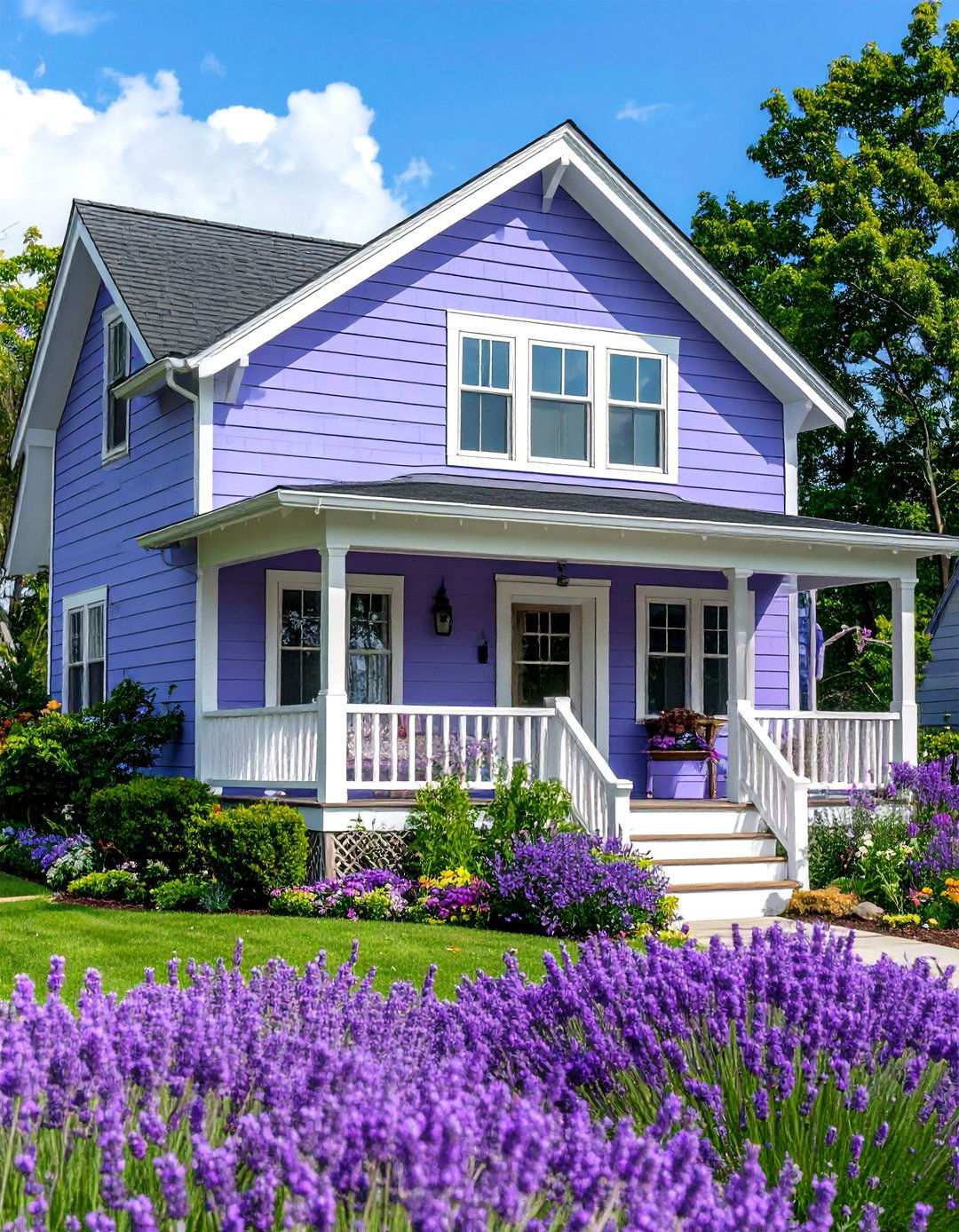 Soft Lavender Sophistication - 24 Lake House Exterior Colors Ideas