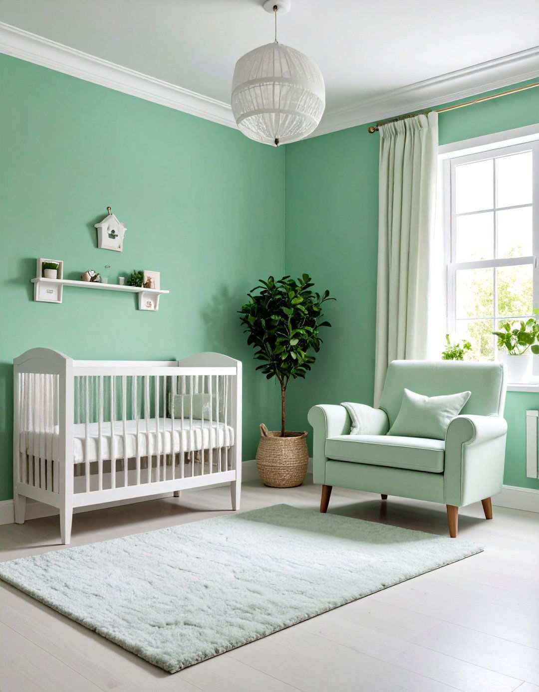 Soft Mint Green Nursery Growth - 24 Monochromatic Color Schemes for Rooms