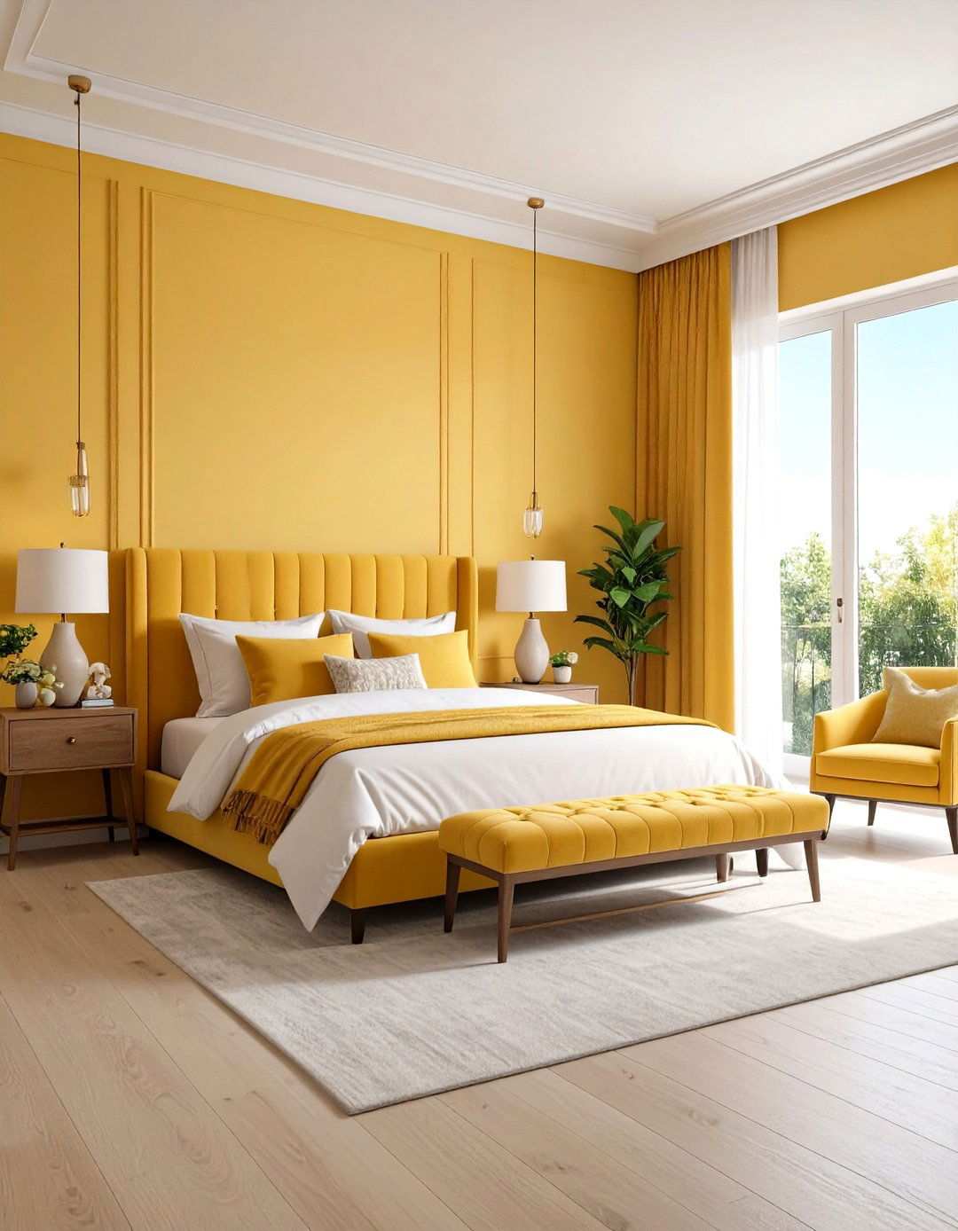 Soft Yellow Master Bedroom Suite - 24 Yellow Bedroom Ideas