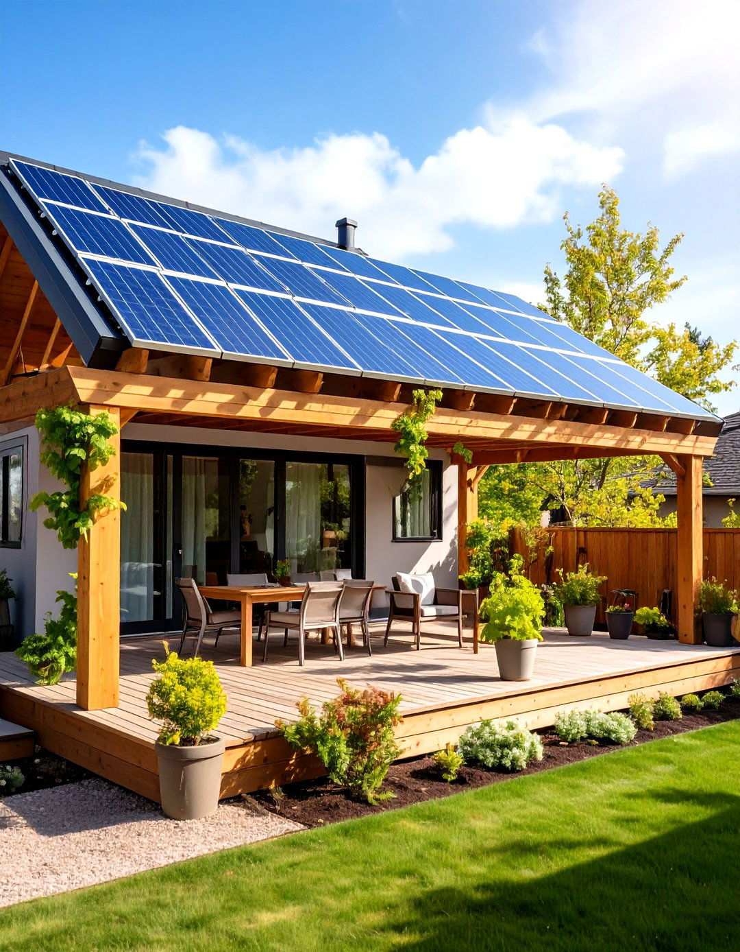 Solar Panel Integration - 24 Pergola Cover Ideas