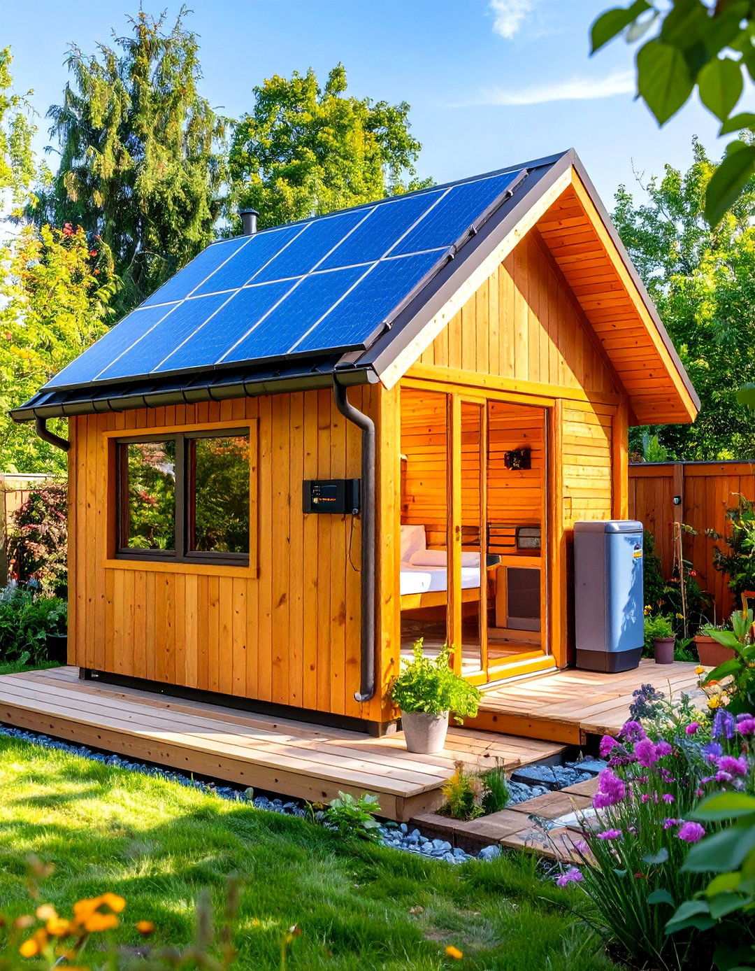 Solar Powered Eco Friendly Sauna System - 24 Outdoor Sauna Ideas