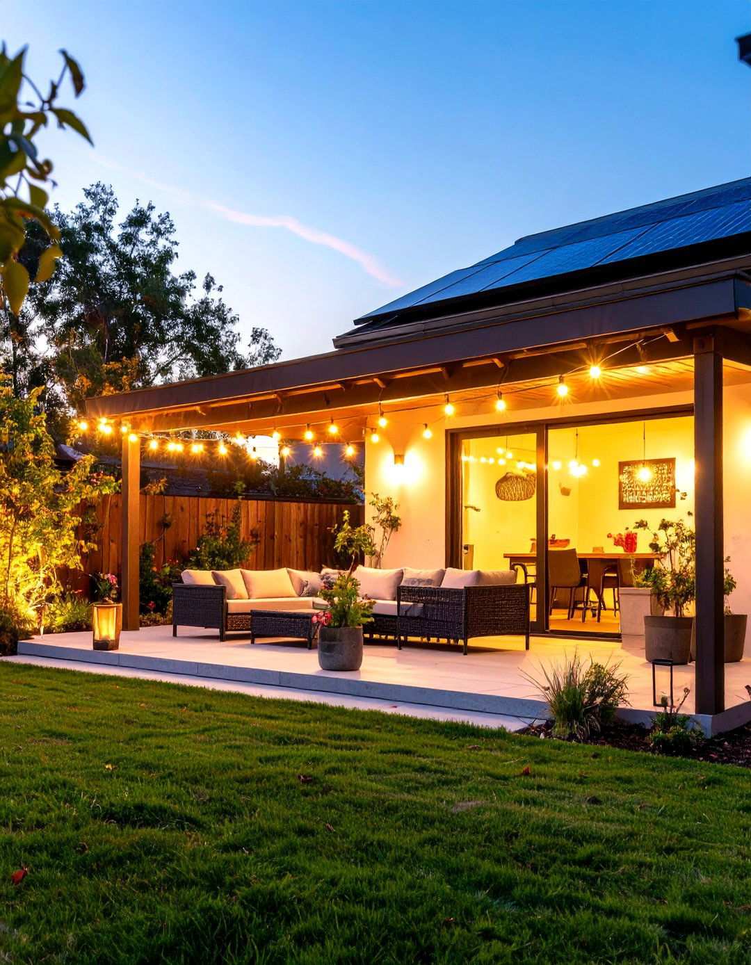 Solar Powered Patio String Lighting System - 24 Patio String Light Ideas