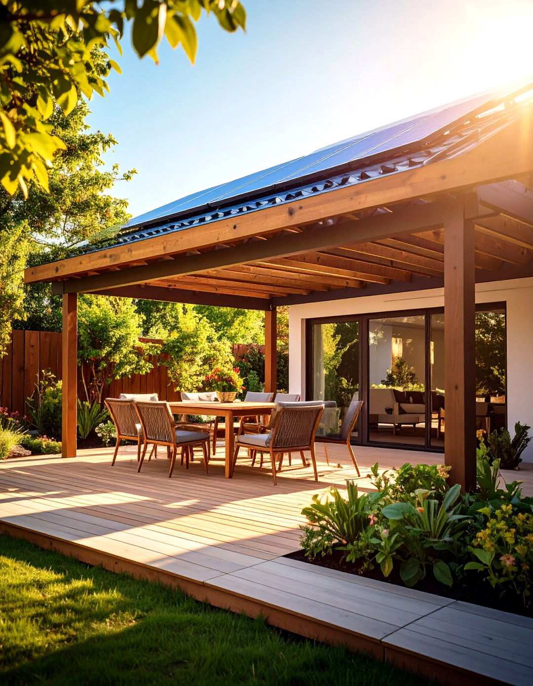 Solar Powered Pergola with Integrated Technology - 24 Patio Pergola Ideas