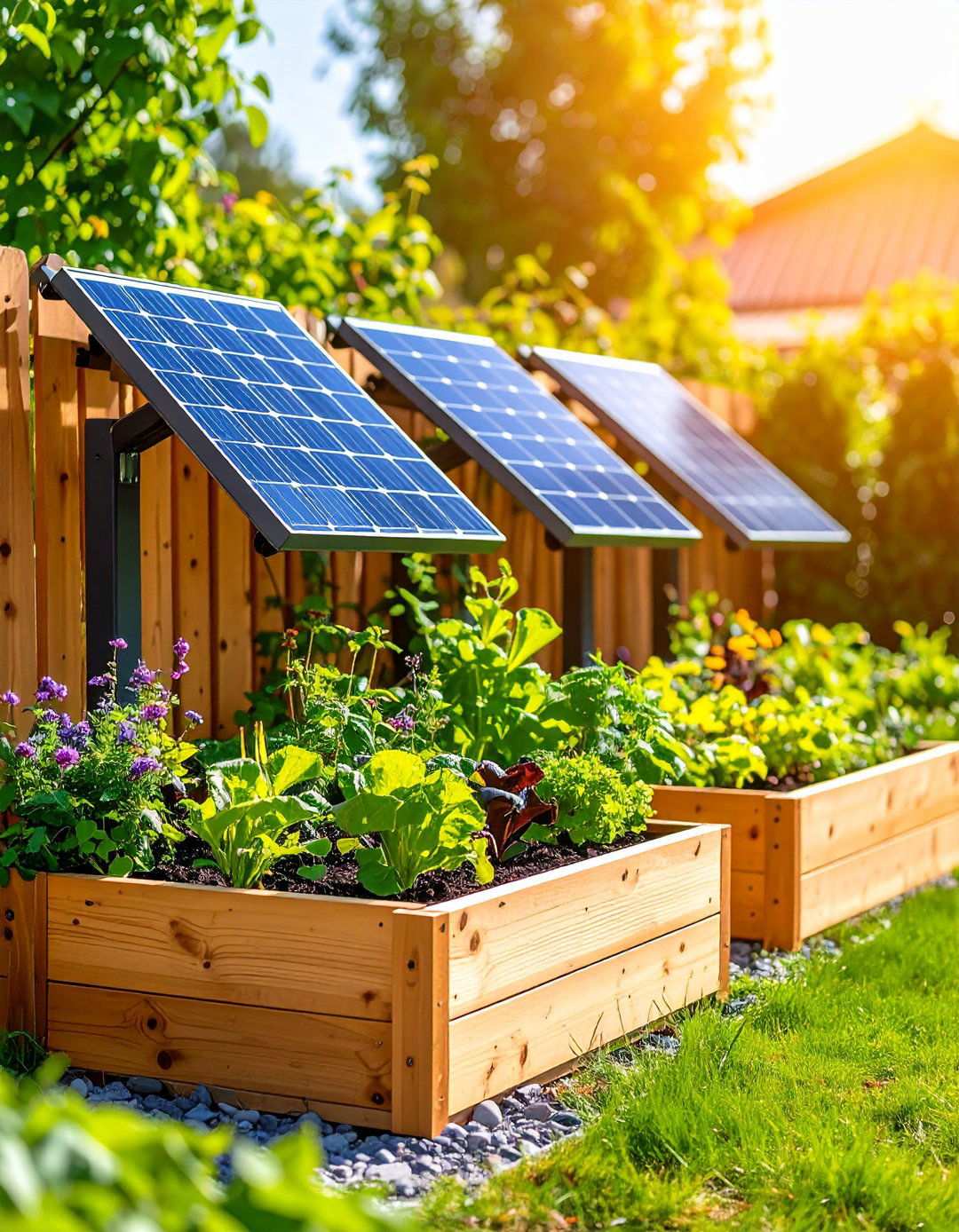 Solar Powered Raised Bed with Automated Features - 24 Raised Garden Bed Along Fence Ideas