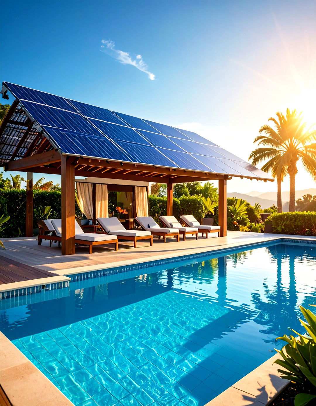 Solar Powered Shade Systems - 24 Pool Shade Ideas