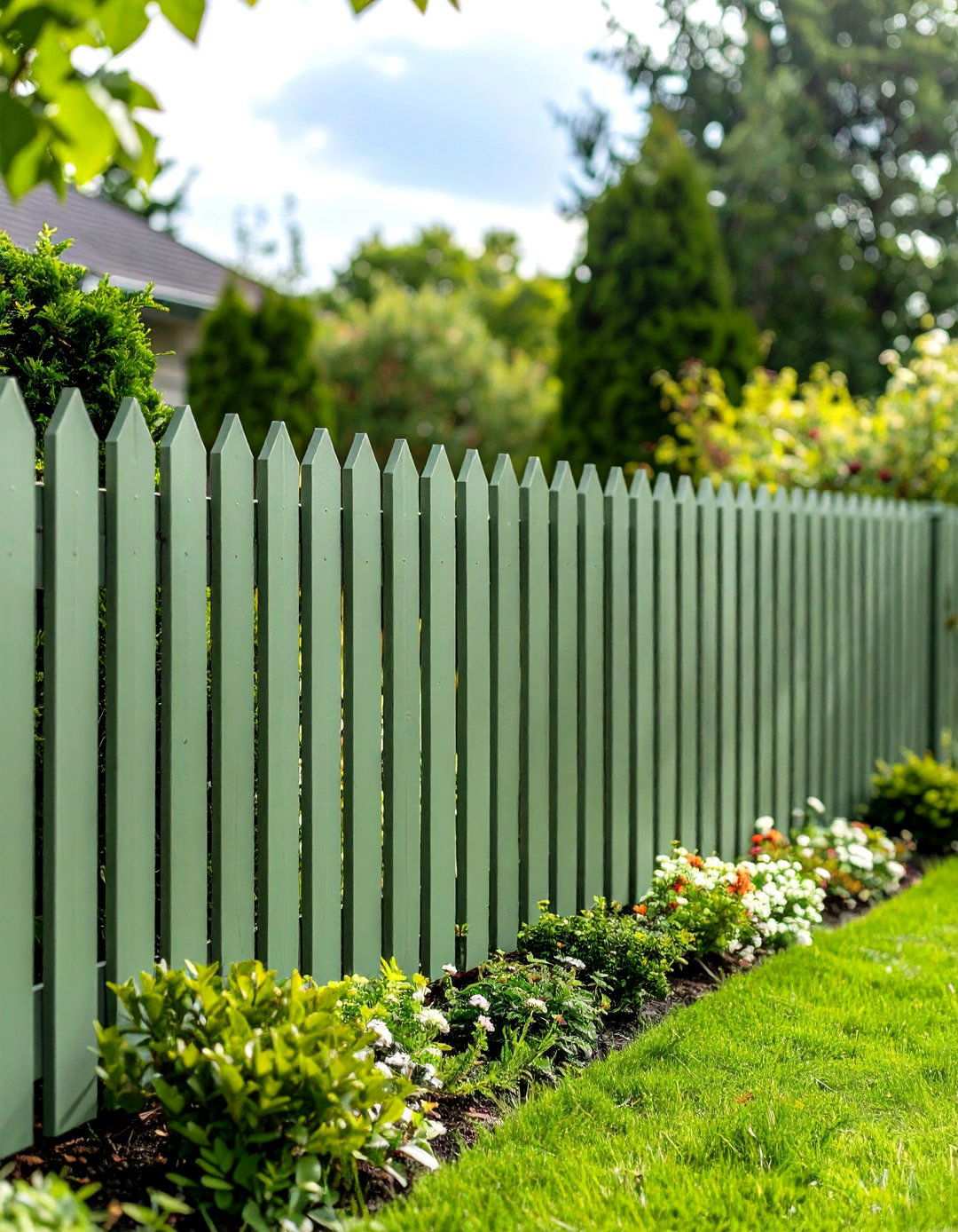 Sophisticated Sage Green Vinyl Fence - 24 Vinyl Fence Colors