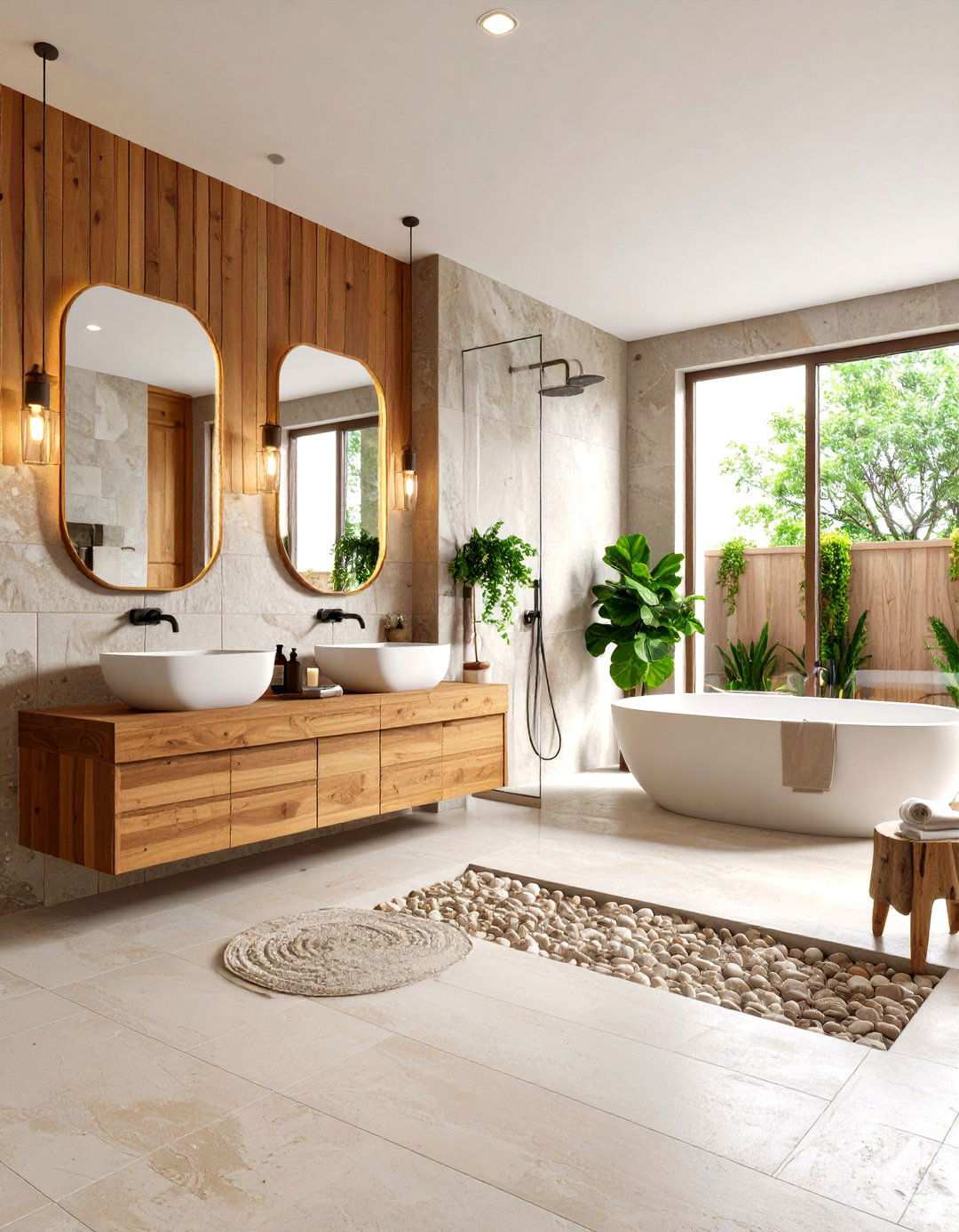Spa Inspired Natural Stone Sanctuary - 24 luxury bathroom ideas