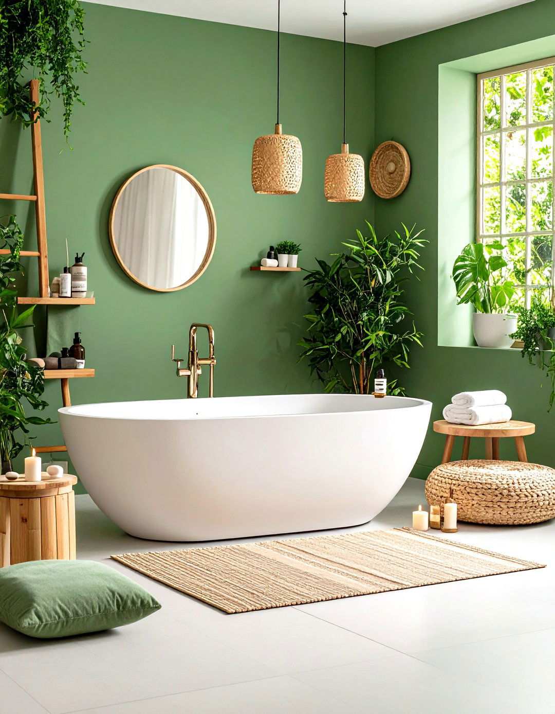 Spa Inspired Pink and Green Wellness Retreat - 24 Pink and Green Bathroom Design Ideas