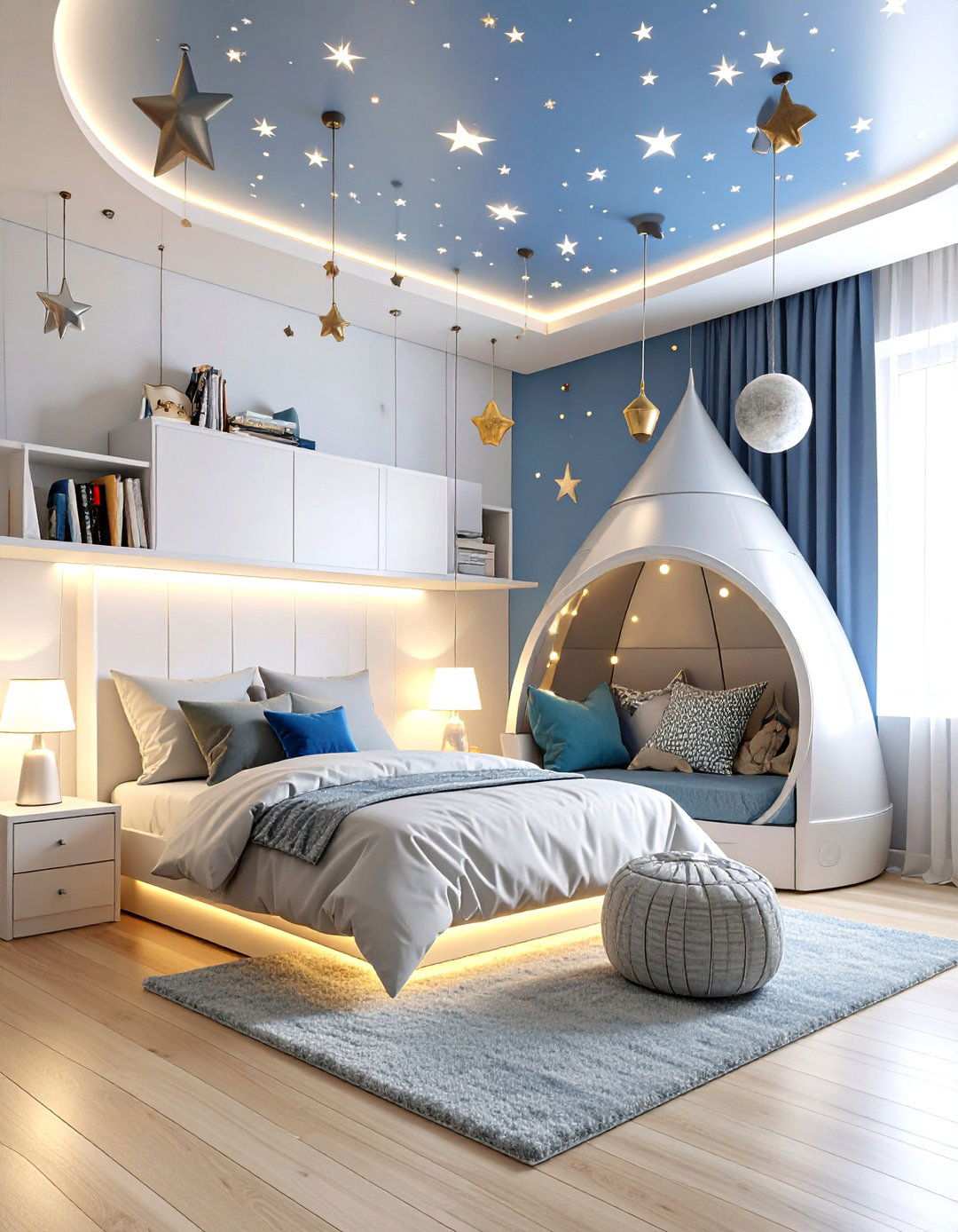 Space Adventure Reading Station - 24 kids reading nook ideas
