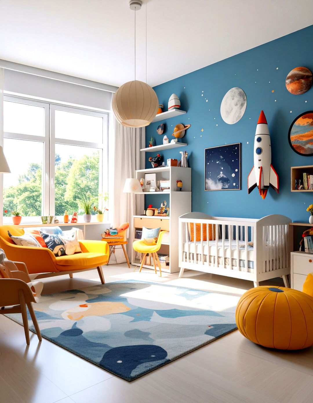 Space Exploration Timeline Nursery - 24 Space-themed Nursery Ideas