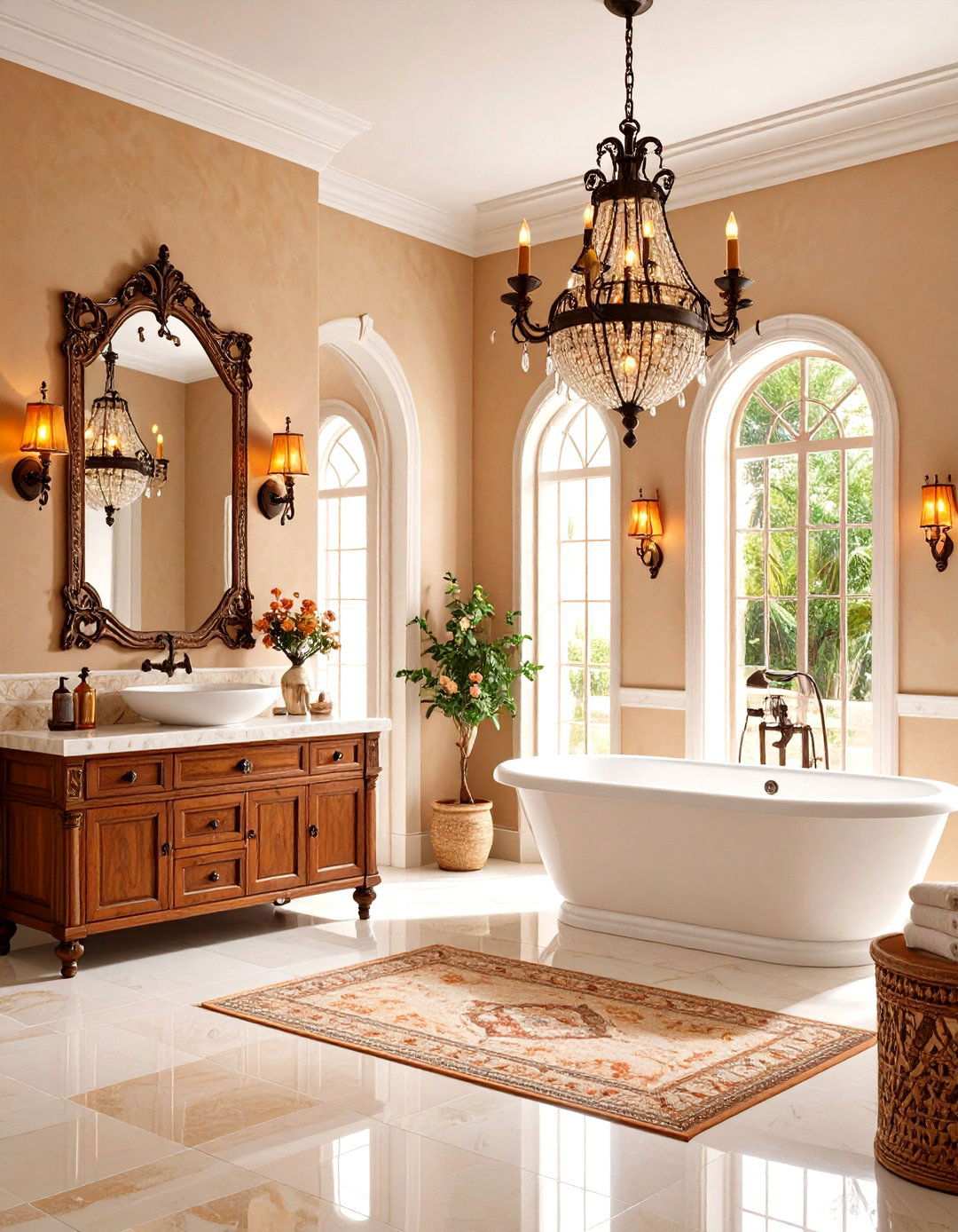 Spanish Colonial Lighting Fixtures - 24 Spanish Style Bathroom Ideas