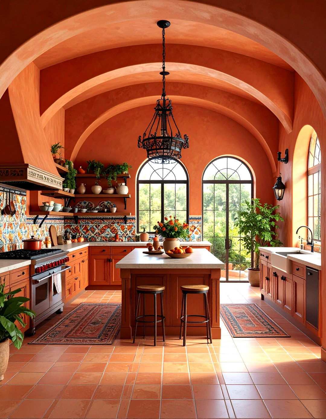 Spanish Colonial Vaulted Kitchen - 24 Vaulted Ceiling Kitchen Ideas