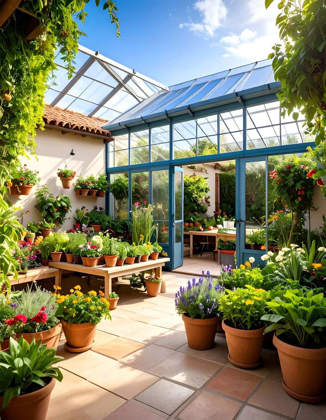 Spanish Courtyard Greenhouse Integration - 24 Spanish Courtyard Ideas