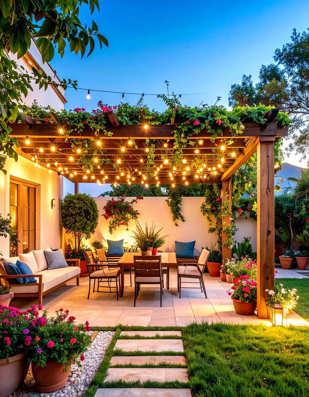 Spanish Courtyard Pergola Paradise - 24 Spanish Courtyard Ideas