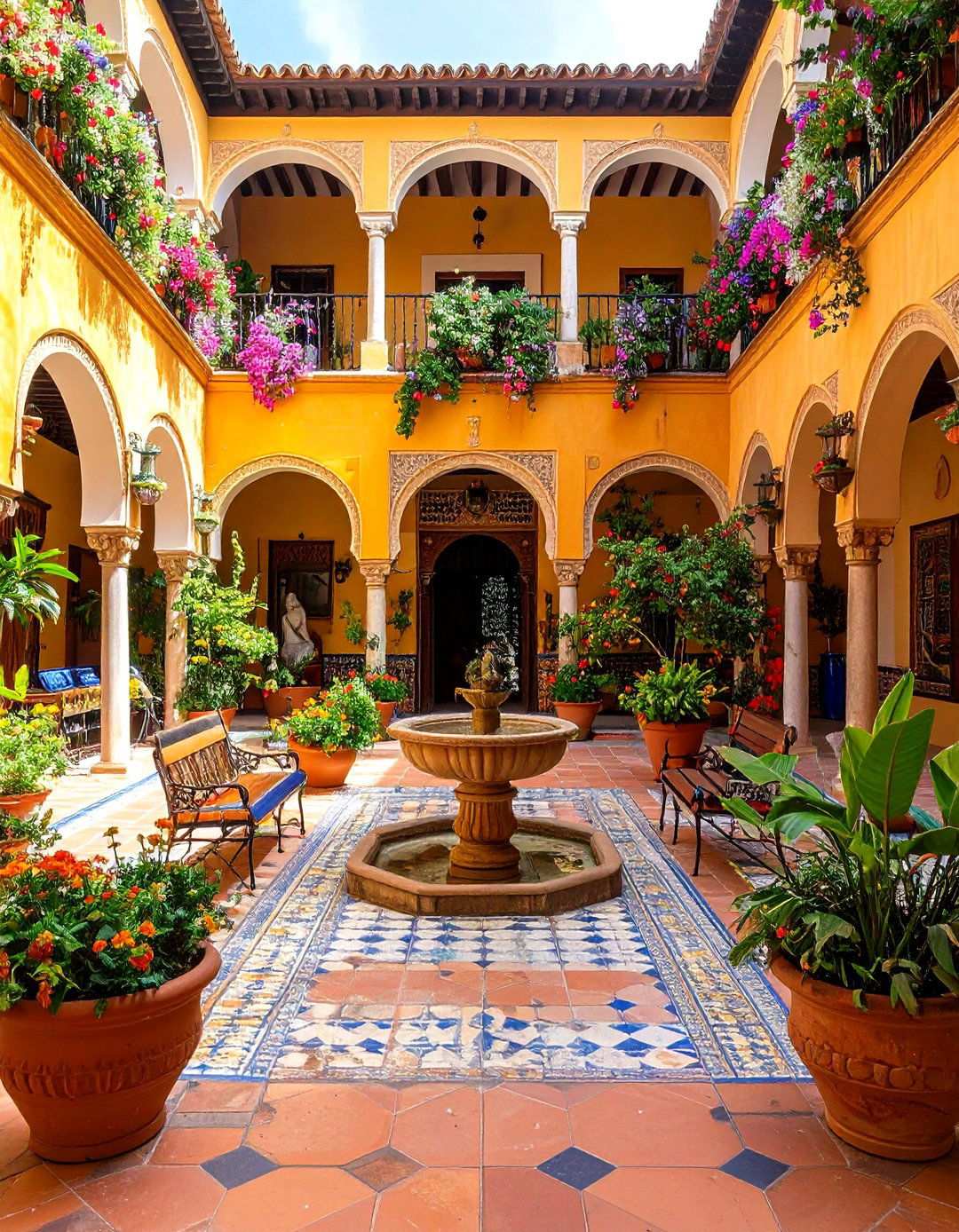 Spanish Courtyard Sculpture Gallery - 24 Spanish Courtyard Ideas