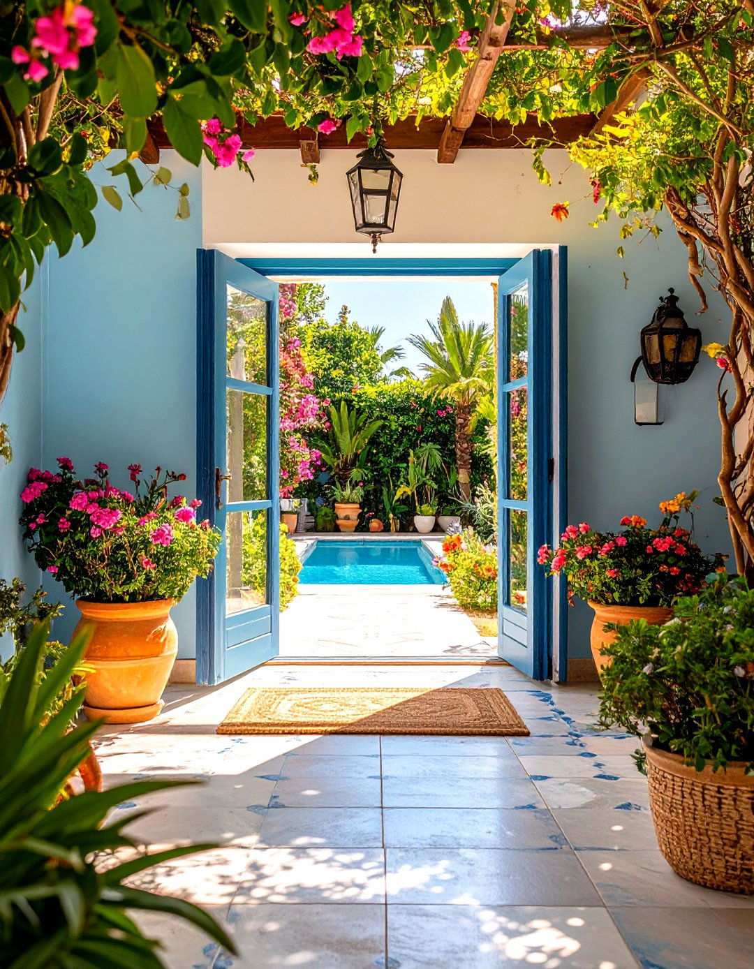 Spanish Door Courtyard Entry Design - 24 Spanish Style Front Door Ideas