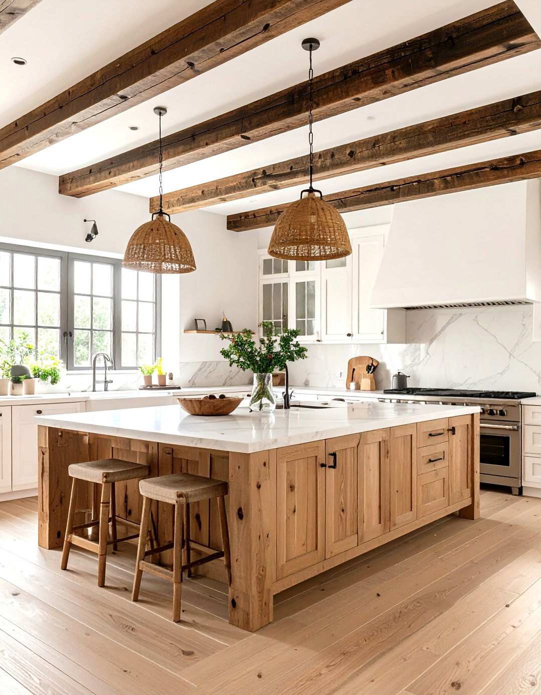 Spanish Kitchen with Open Beam Ceiling - 24 spanish interior design ideas