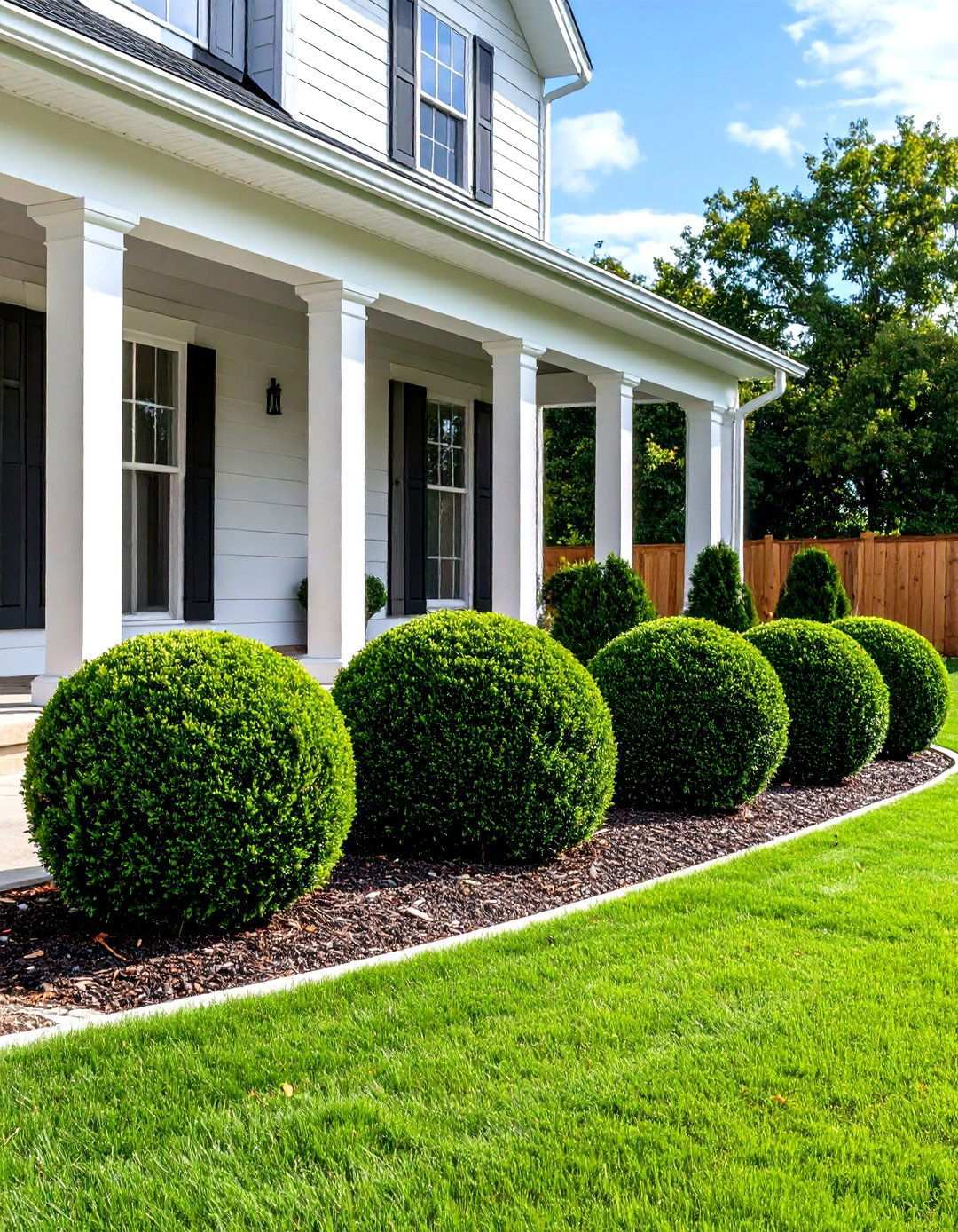 Specimen Yew Foundation Plantings - 24 Mid-century Modern Landscaping Ideas