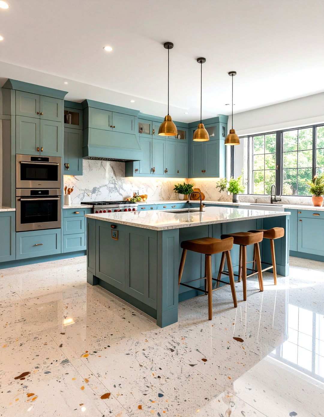 Speckled Granite Look Linoleum Designs - 24 Linoleum Kitchen Flooring Ideas
