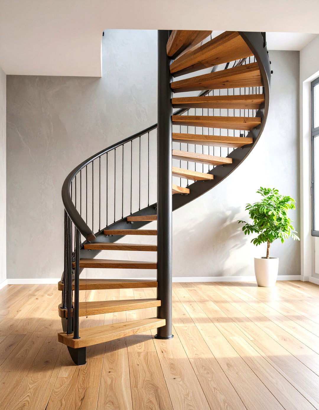 Spiral Staircase with Cable Railings - 24 Modern Staircases