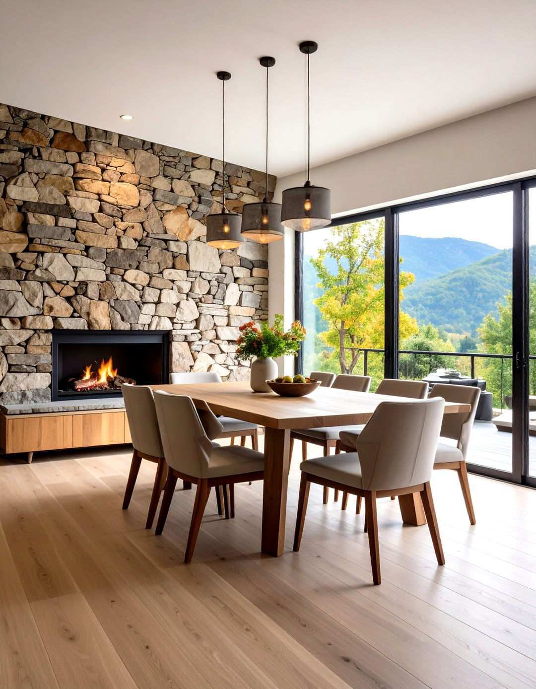 Split Face Stone Accent Installations - 24 Stone Wall Ideas