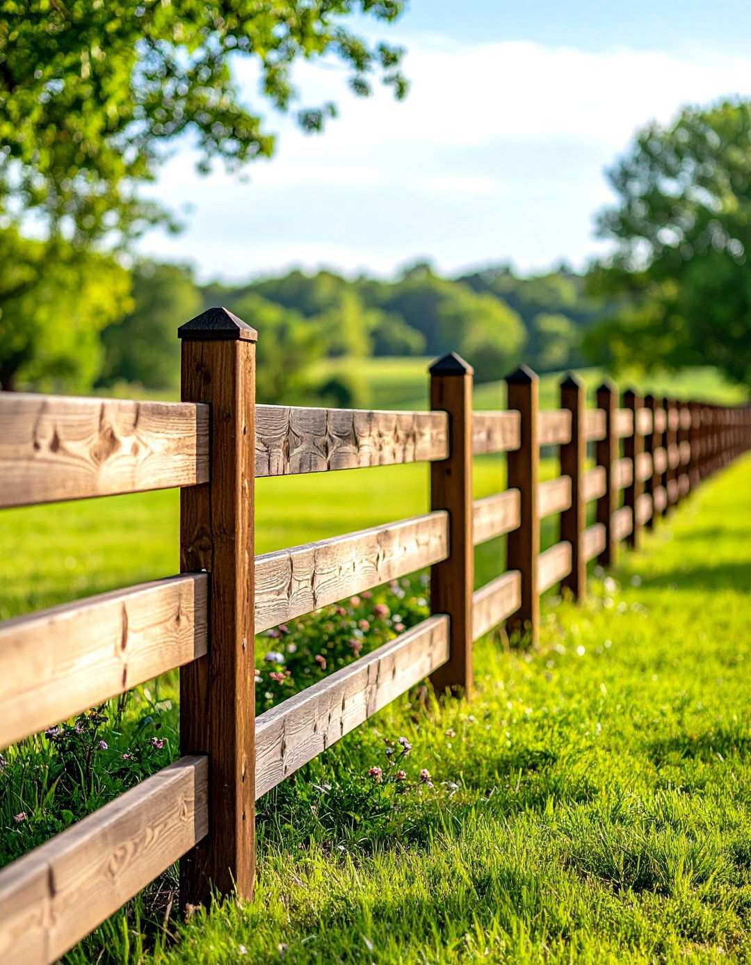 Split Rail Privacy Fence with Privacy Panels - 24 Privacy Fence Ideas