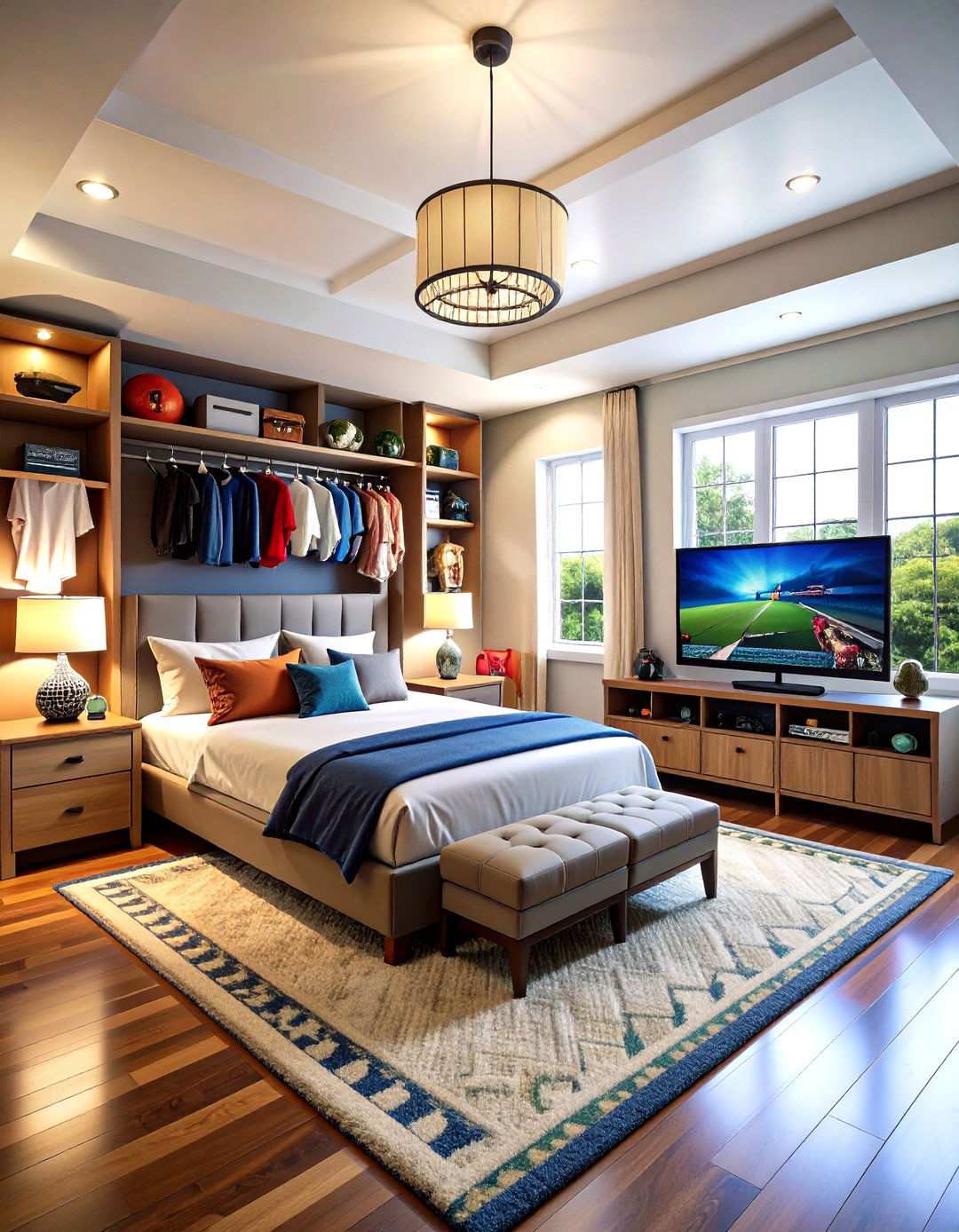 Sports Memorabilia Den Bedroom - 24 Man Cave Bedroom Ideas