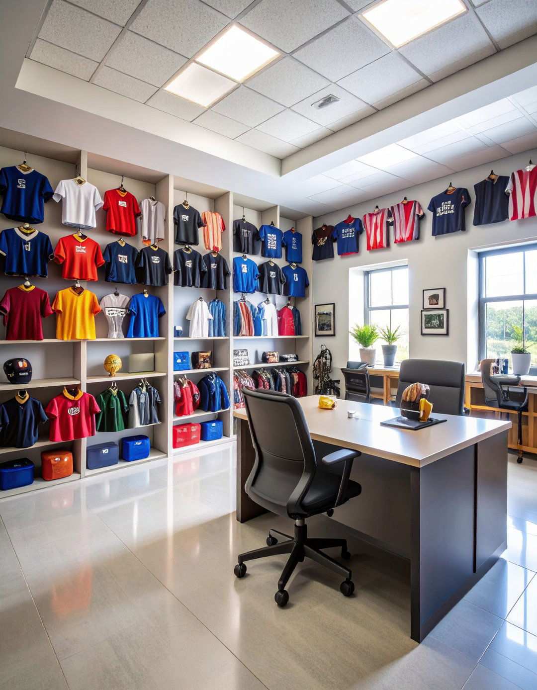 Sports Memorabilia Showcase Office - 24 Man Cave Office Ideas
