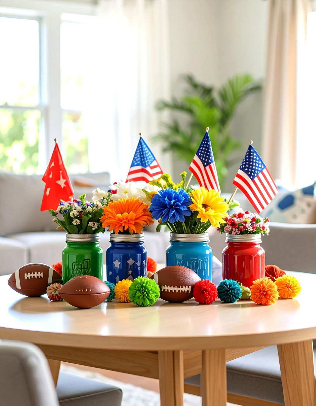 Sports Team Victory Celebrations - 24 Mason Jar Centerpiece Ideas