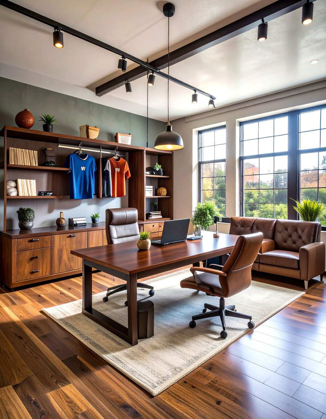 Sports Themed Executive Office - 24 Home Office Ideas for Him