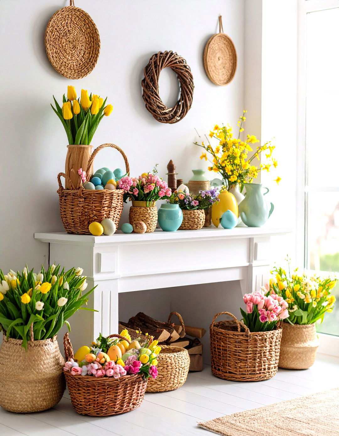 Spring Artisan Showcase - 24 Spring Mantel Decor Ideas