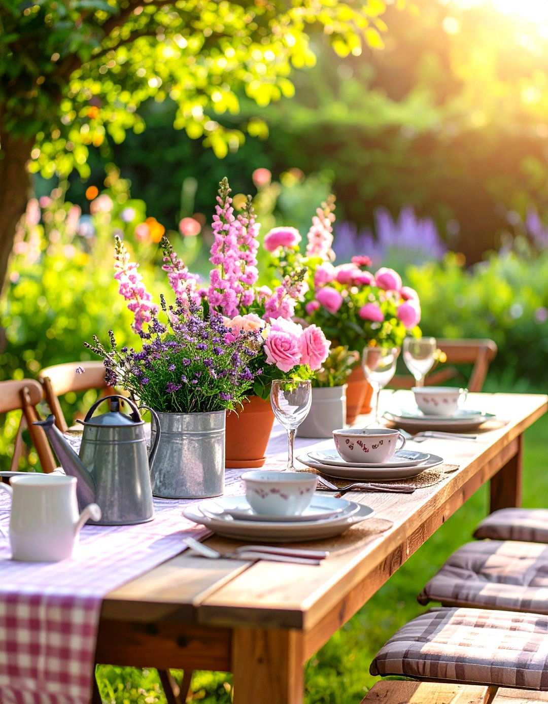 Spring Garden Tablescape - 24 Tablescape Ideas